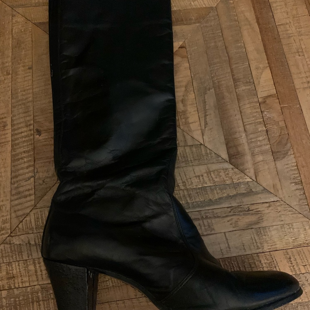 Bally Black Heeled Leather Boots